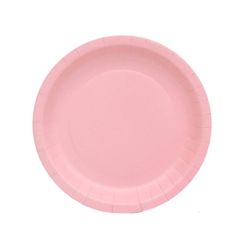 Blush Pink 23cm 20 Pack Round Paper Plates