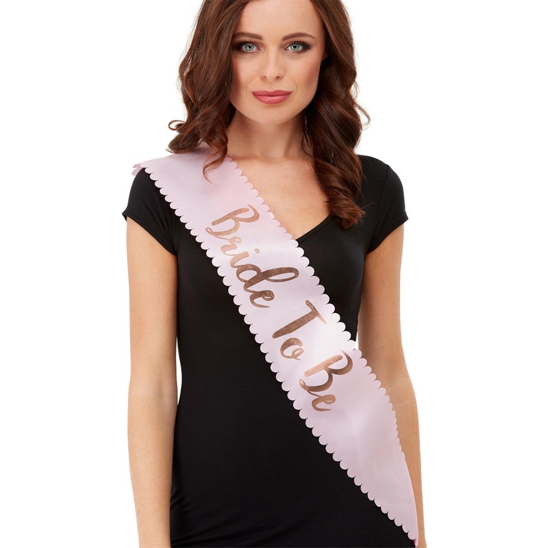 Bride To Be Pink And Gold Hens Party Sash