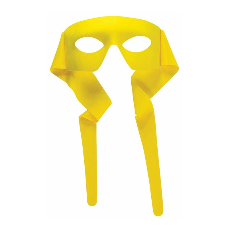 Bright Yellow Superhero Costume Face Mask