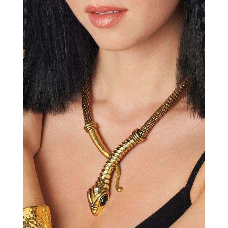 Cleopatra Gold Asp Costume Necklace