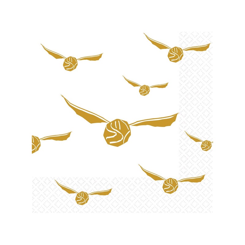 Harry Potter Golden Snitch 16 Pack Beverage Napkins