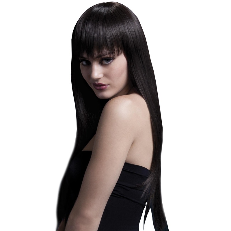 Jessica Dark Brown Deluxe Fashion Wig With Fringe
