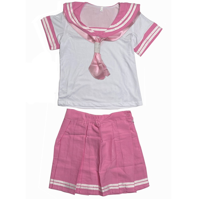 JK Uniform Pink Sailor Suit Womens Anime Costume  Size Large