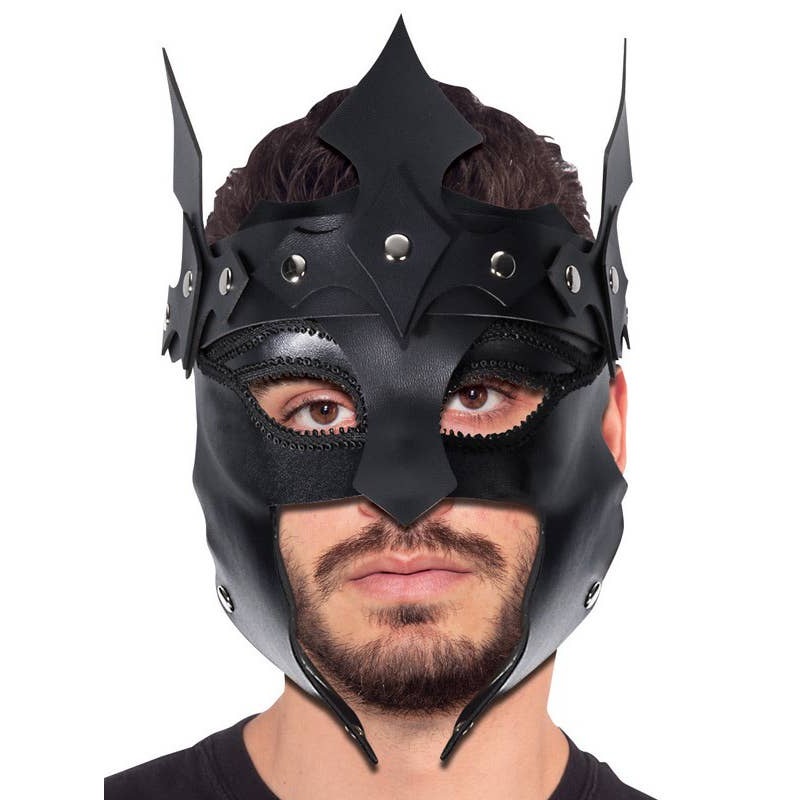 Medieval Leather Look Deluxe Costume Mask