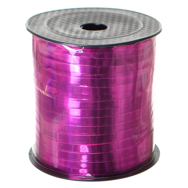 Metallic Hot Pink 5mm x 200m Balloon Ribbon