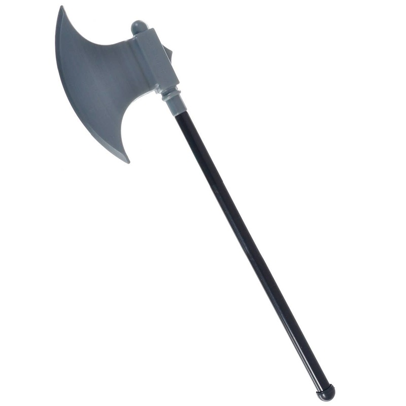 Mini Grey and Black Medieval Axe Costume Weapon