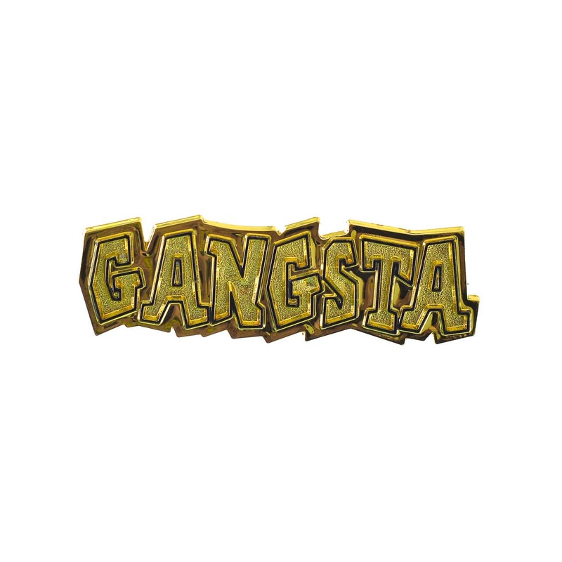 OG Gold Gangsta Knuckle Duster Costume Accessory Bling
