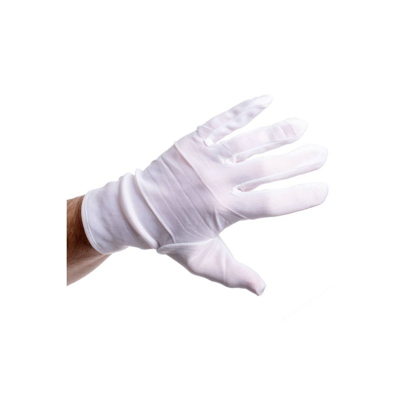 Plain White Mens Novelty Magician Gloves