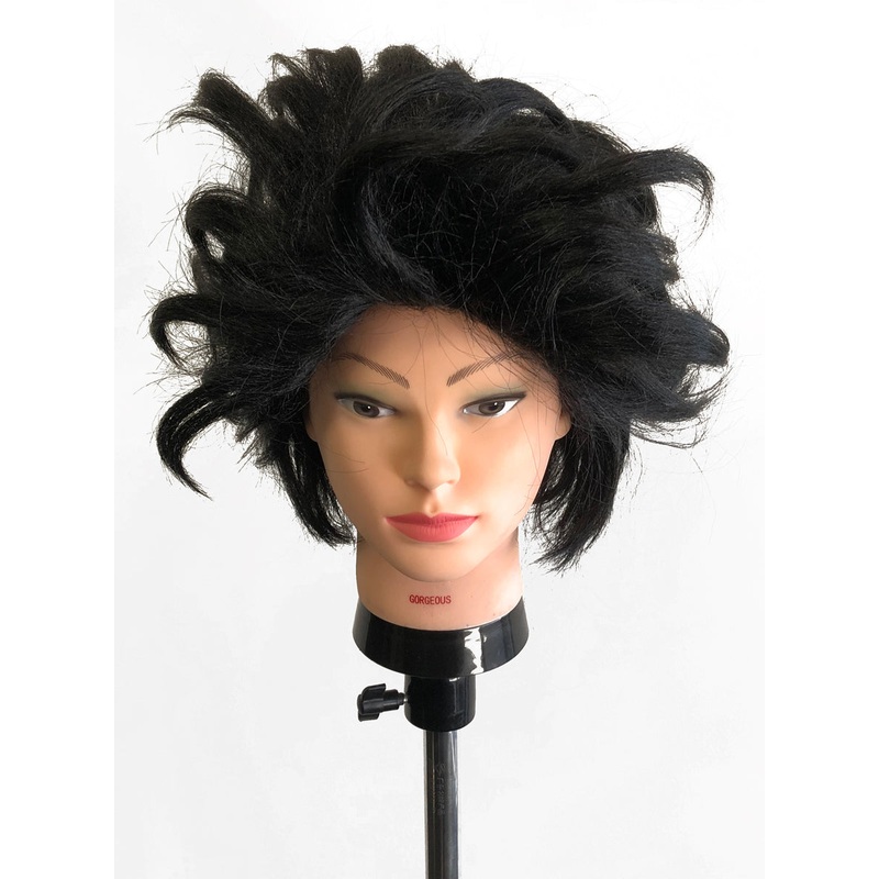 Short Black Messy Men's Costume Accessory Wig