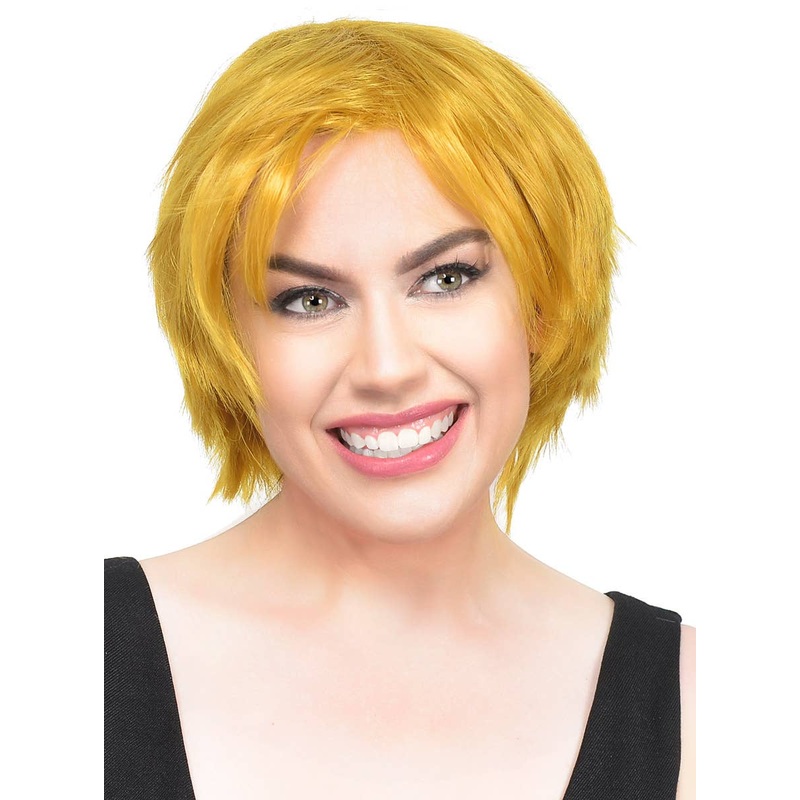 Short Golden Blonde Pixie Cut Womens Costume Wig