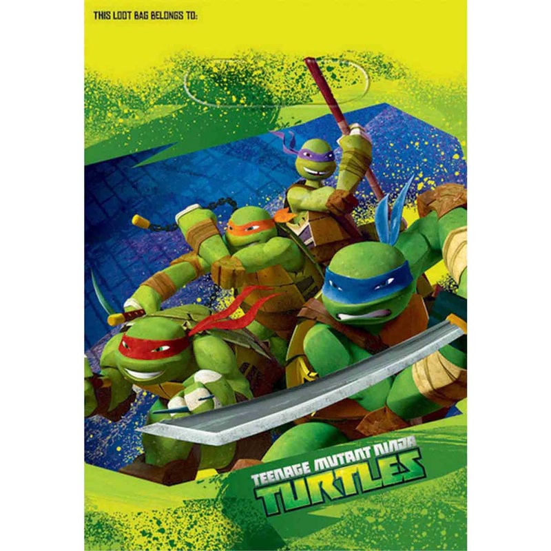 TMNT 8 Pack Plastic Loot Bags