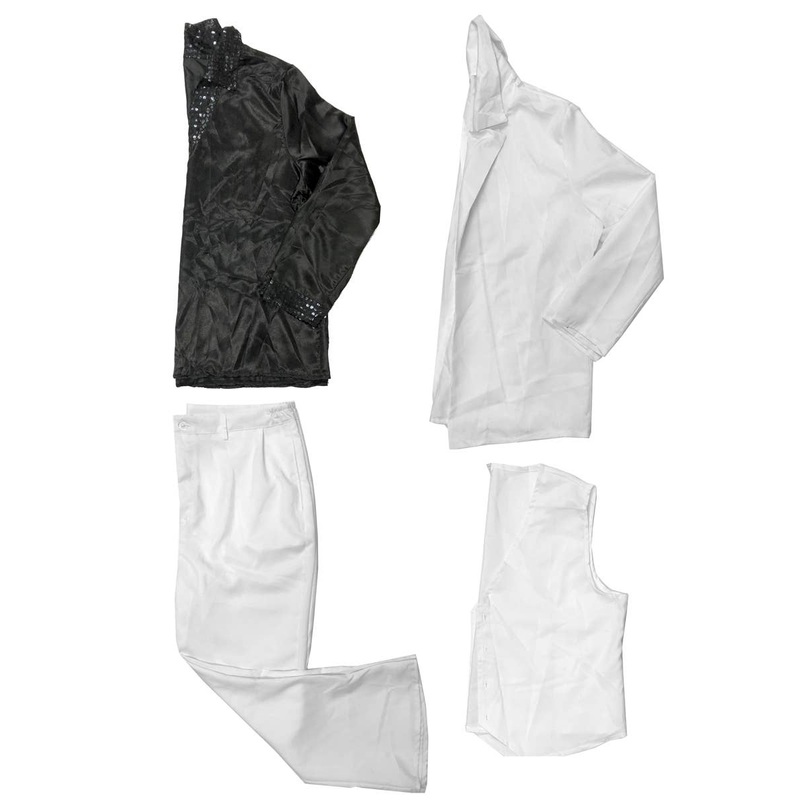 White 70s Disco Suit Mens Costume - Size XXL