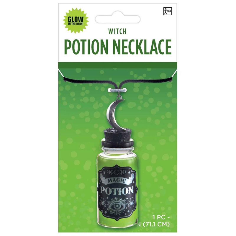 Witch Green Magic Potion Halloween Necklace