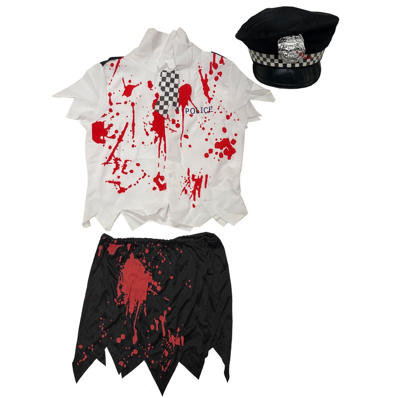 Zombie Police Officer Womens Costume - Size Large