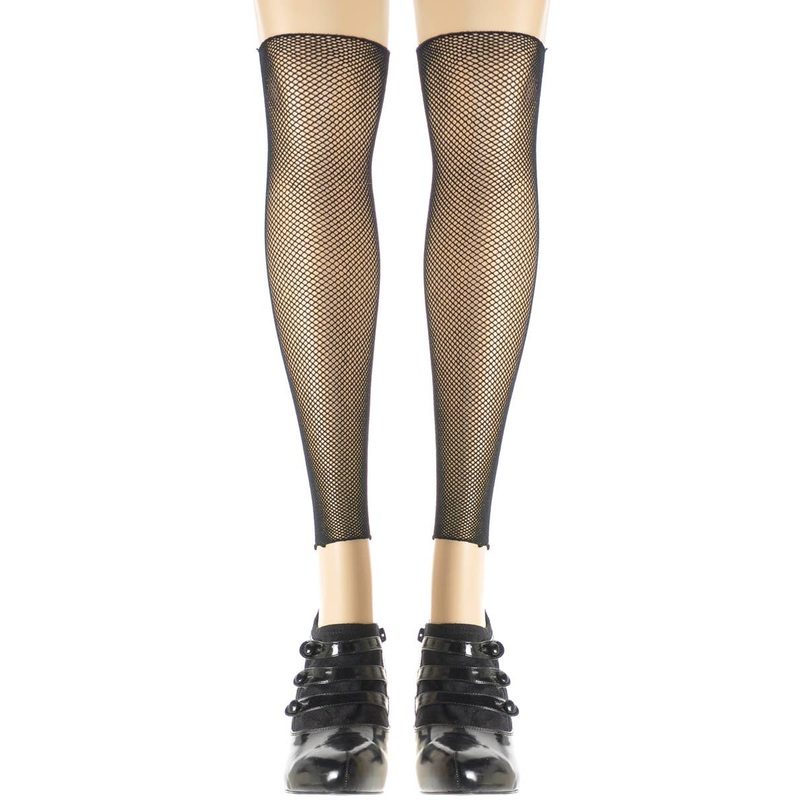 80s Black Fishnet Leg Warmers Costume Accessory