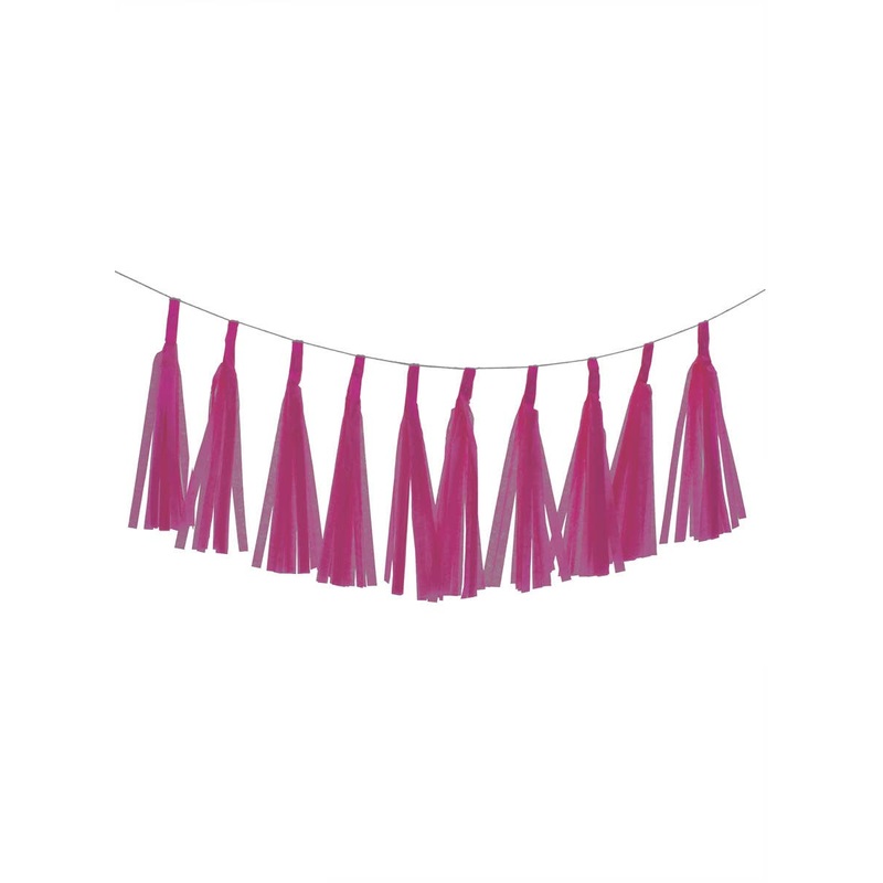 Burgundy 10 Pack 35cm Decorative Paper Tassels