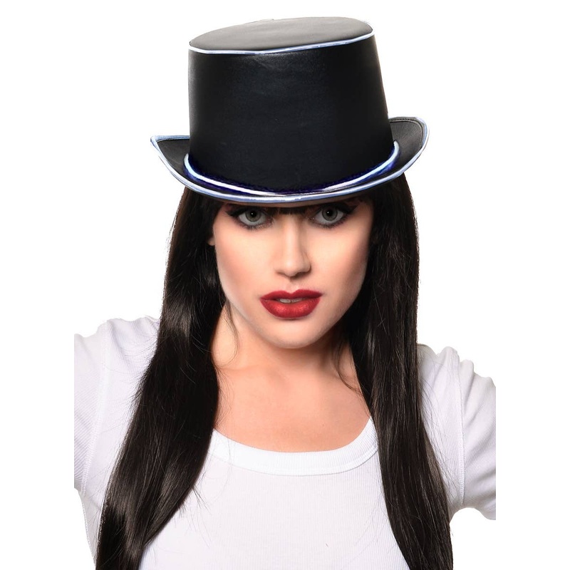 Deluxe Black Top Hat with Light Up Rim