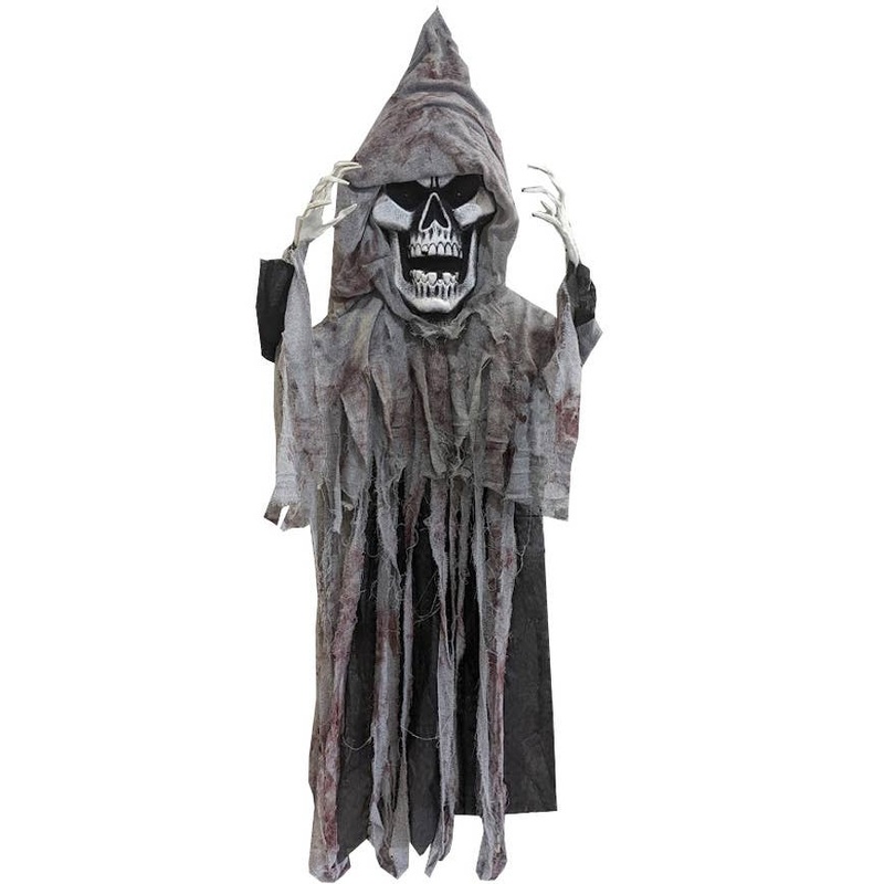 Giant Hanging Skull Grim Reaper Halloween Decoration