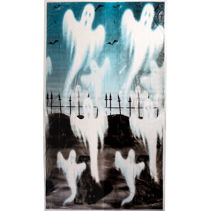 Hanging 106 x183cm Ghosts in Graveyard Halloween Decoration