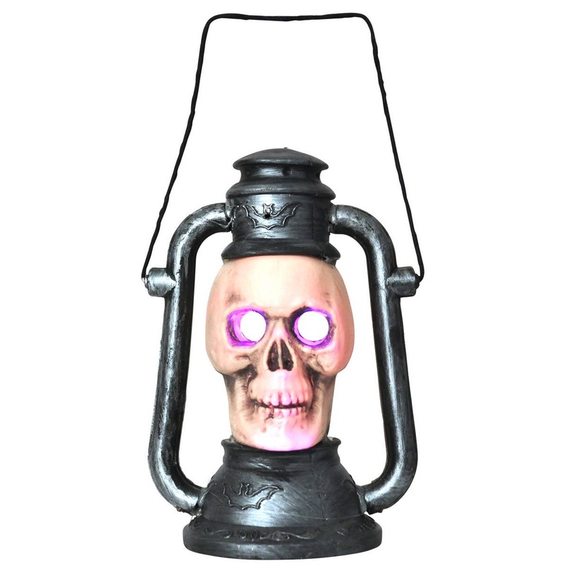 Light Up Skull Lantern Halloween Decoration