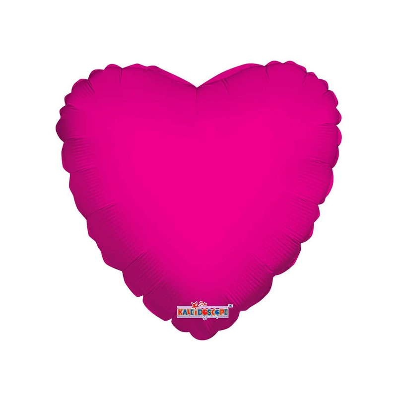 Metallic Hot Pink Heart Shaped 46cm Foil Balloon