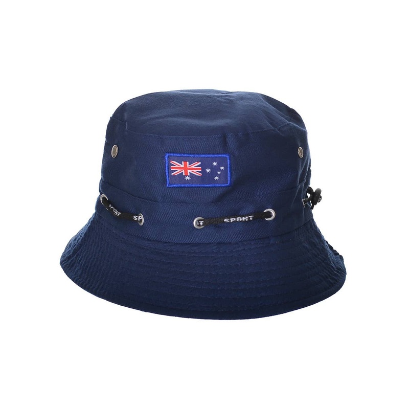 Navy Adults Australia Day Bucket Hat With Aussie Flag