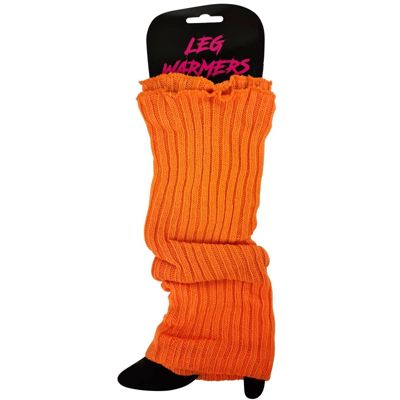 Neon Orange 80s Leg Warmers Costume Accessory
