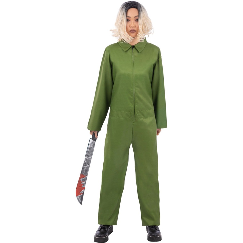 Plus Size Womens Green Boiler Suit Halloween Costume