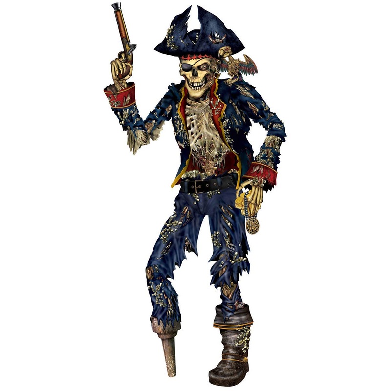 Skeleton Pirate Cut Out Halloween Decoration