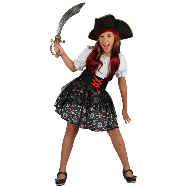 Skull and Crossbones Pirate Girls Costume