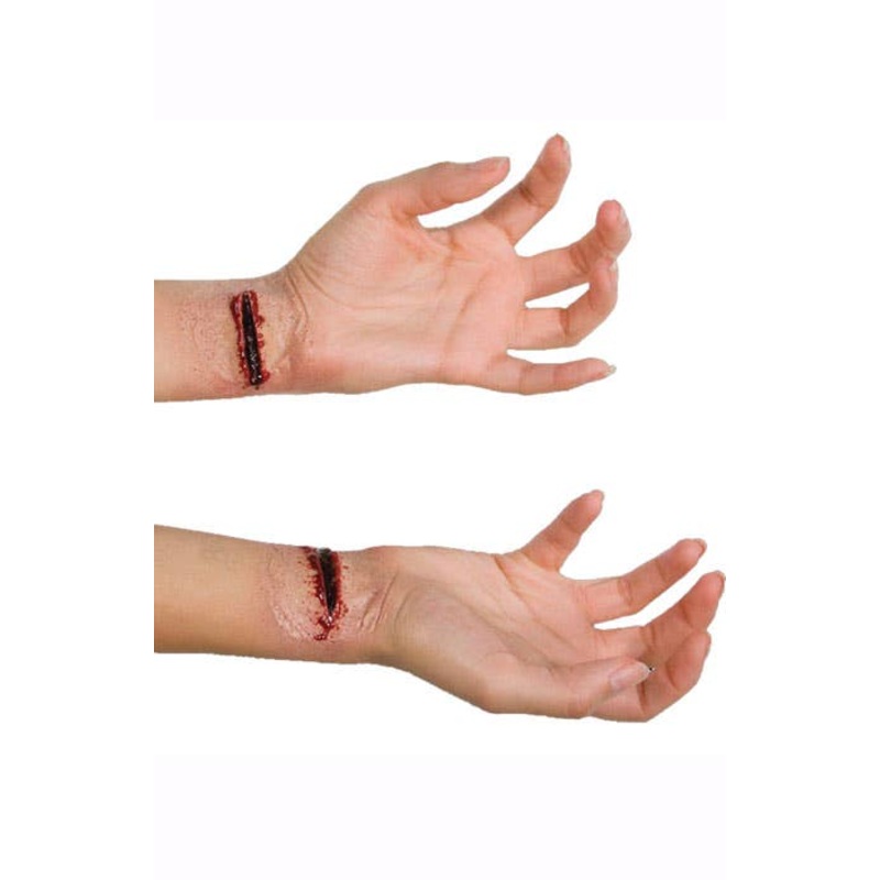 Slashed Wrists Latex Prosthetics
