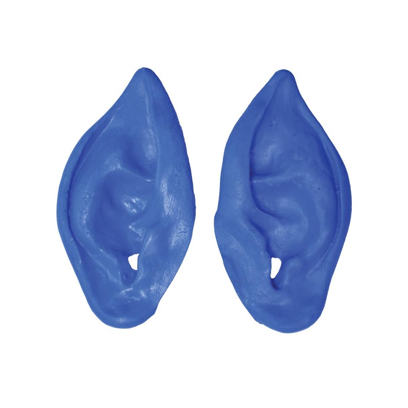 Slip On Rubber Costume Ears in Blue