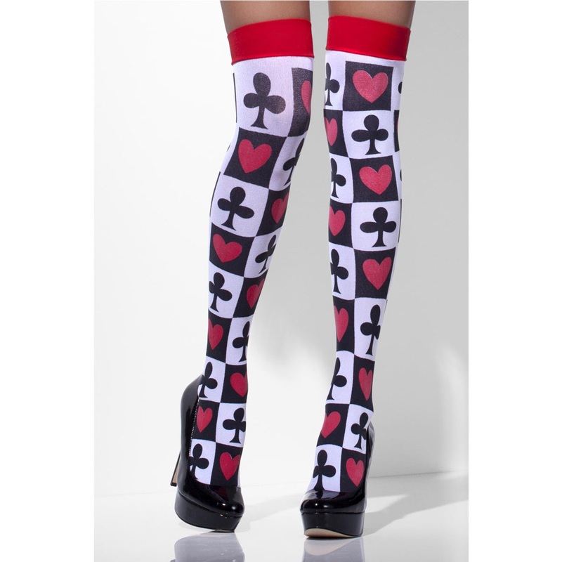Thigh High Poker Suit Womens Stockings
