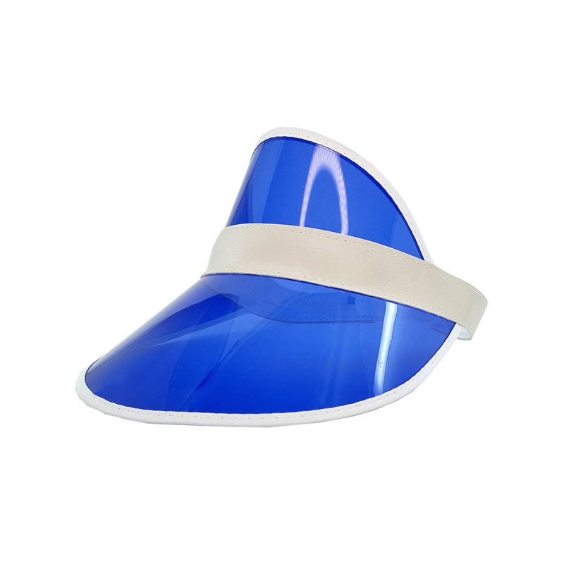Transparent Blue Visor Adults Costume Hat