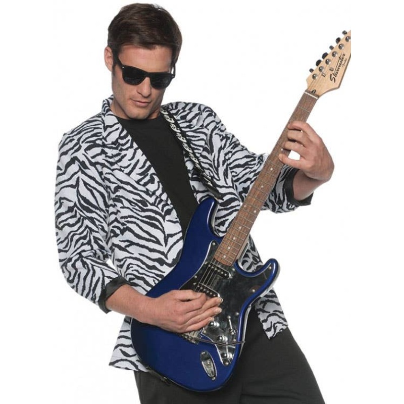 1980s Zebra Print Plus Size Mens Costume Jacket