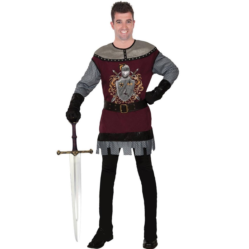 Brave Medieval Knight Mens Fancy Dress Costume