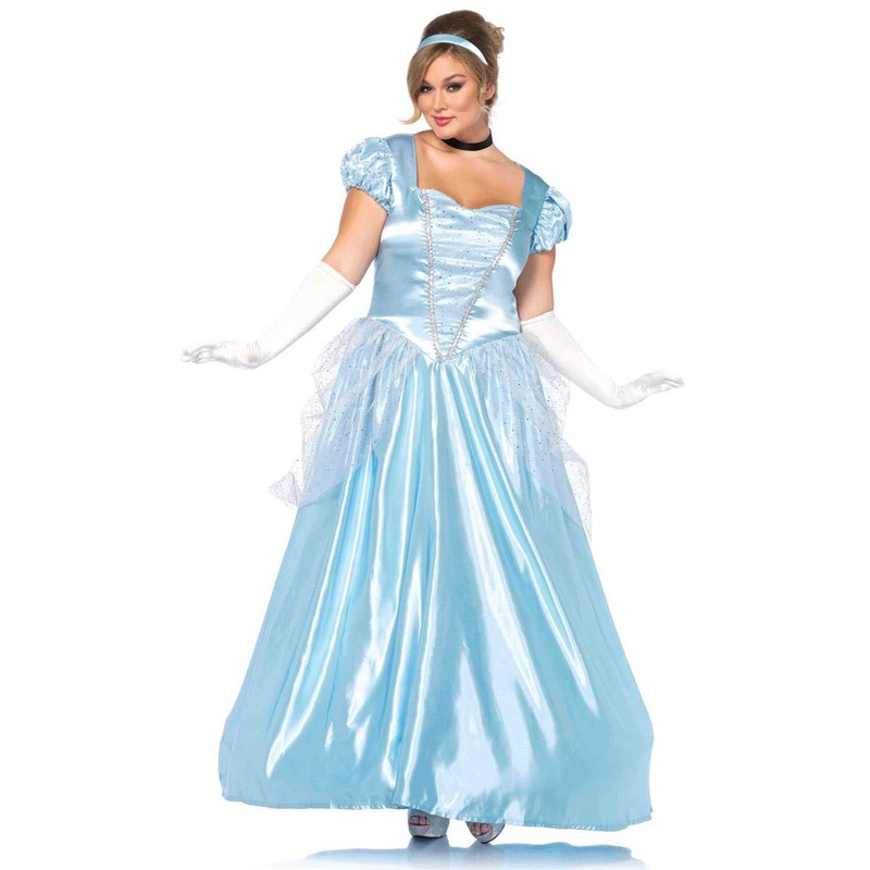 Classic Blue Princess Womens Deluxe Plus Size Costume