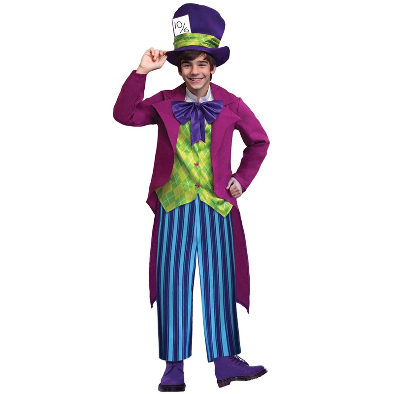 Classic Wonderland Mad Hatter Boys Book Week Costume