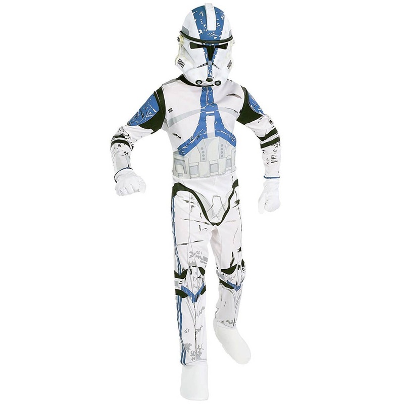 Clone Trooper Classic Mens Blue And White Star Wars Costume