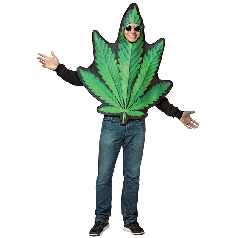 Giant Green Pot Leaf Adults Funny Dress Up Costume