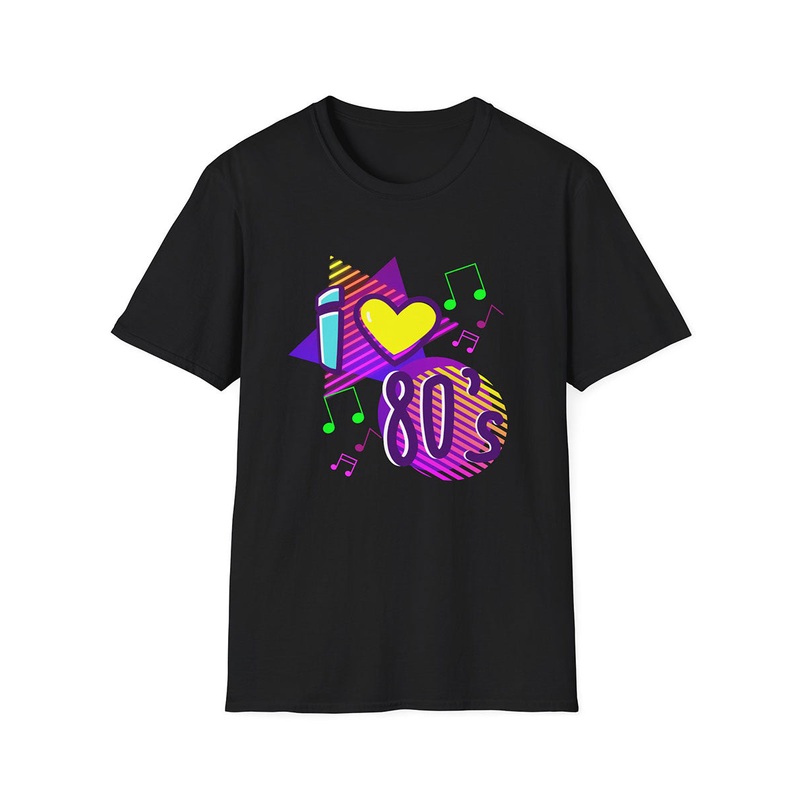 I Love 80s Neon Print Costume Shirt