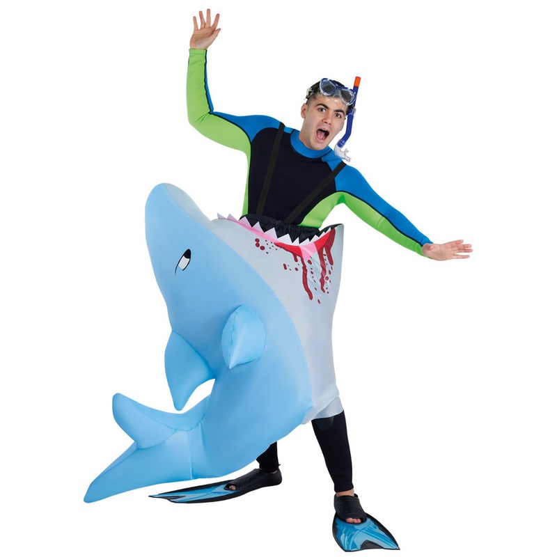 Inflatable Man Eating Great White Shark Adults Costume