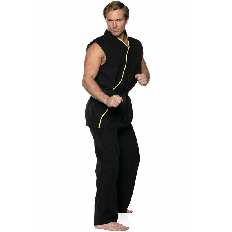 Karate Master Mens Plus Size Black Sensei Costume