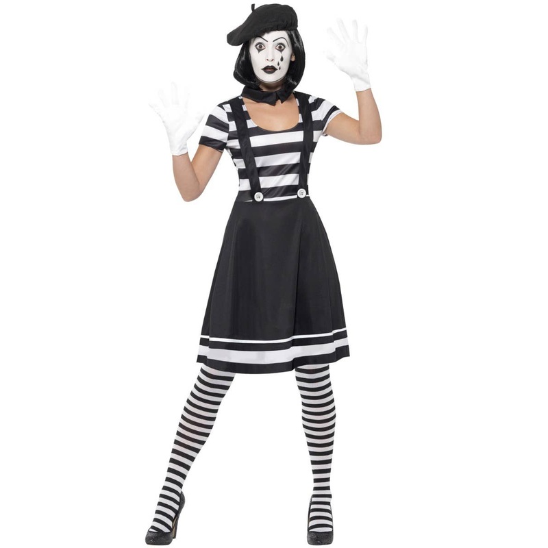 Lady Mime Womens Fancy Dress Costume