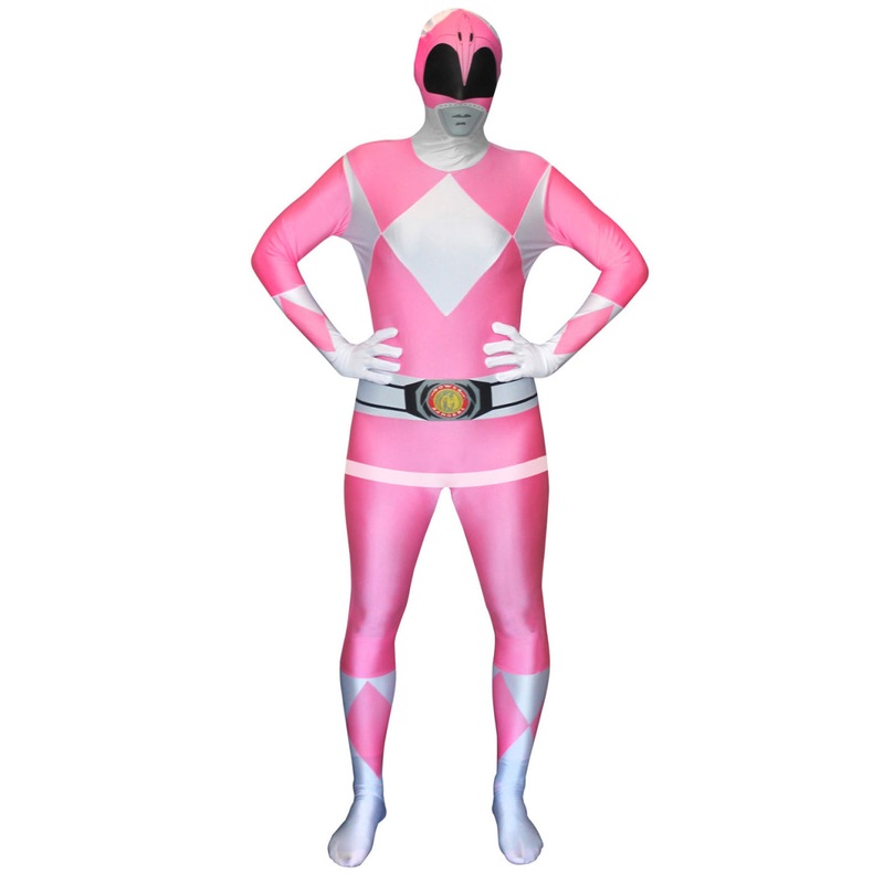 Plus Size Pink Power Ranger Womens Morphsuit Costume