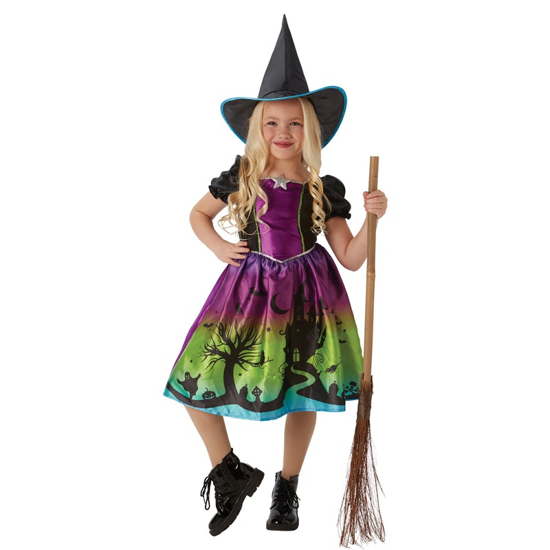 Pretty Ombre Witch Girls Halloween Costume