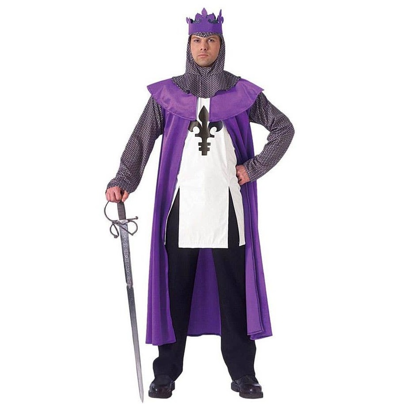 Renaissance Mens Purple Medieval King Costume