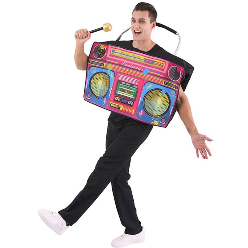 Retro Ghetto Blaster Novelty Adults 80s Costume