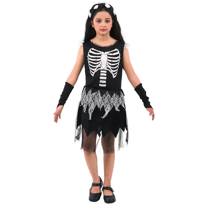 Skeleton Girls Halloween Costume With Tutu