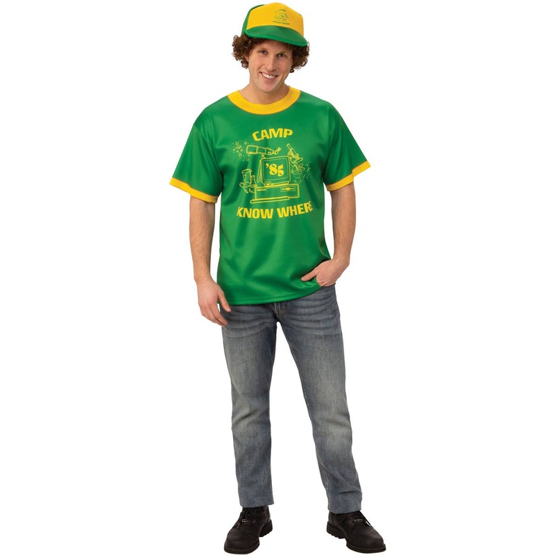 Stranger Things Dustin Camp Know Where Mens Costume Shirt